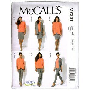 McCall's M7331 Misses 6 to 14 Knit Jacket, Top, Skirt and Pants Sewing Pattern
